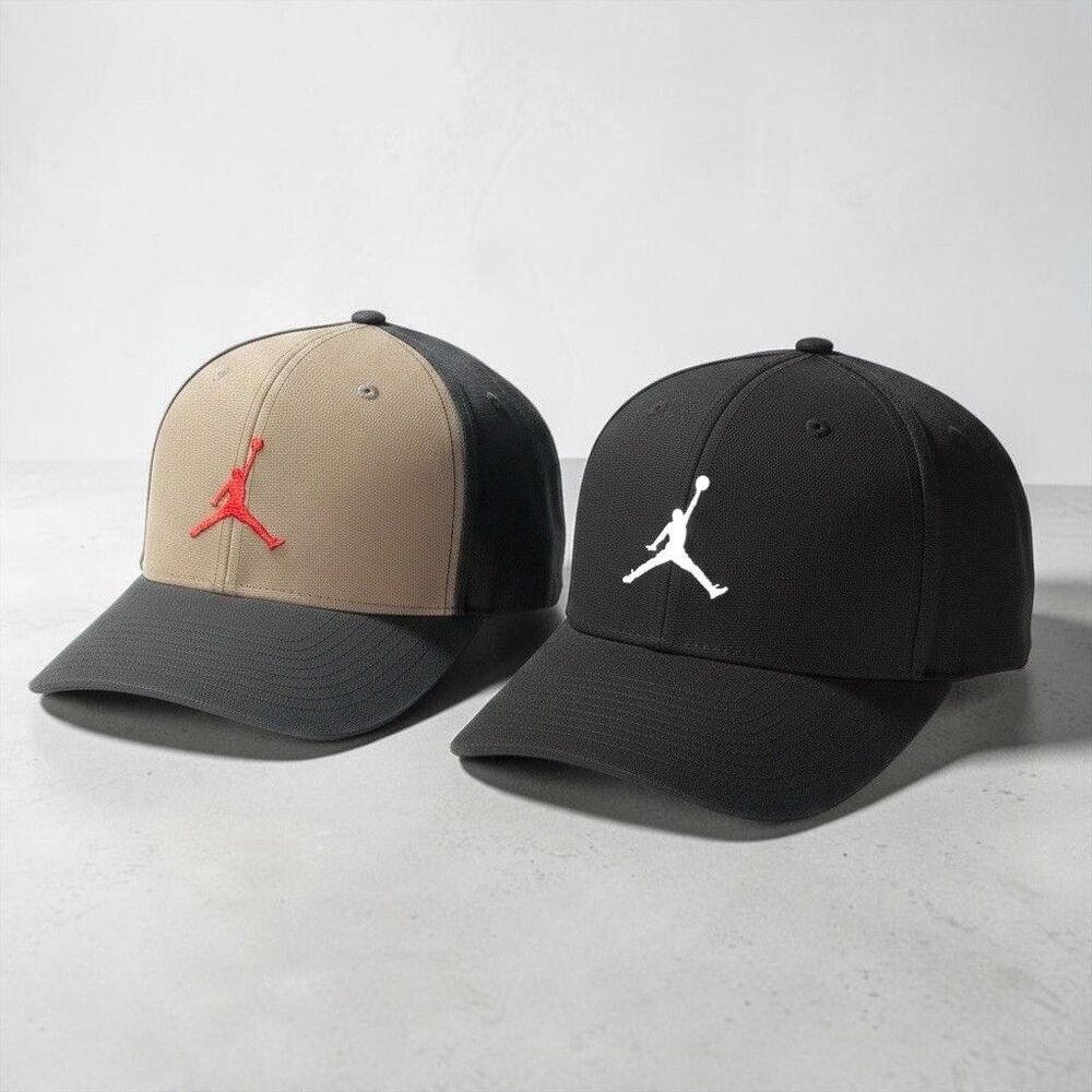 Lot Of 2 Vintage Nike Air Jordan Flexfit Hat Y2K Baseball Cap Embroidered 2005